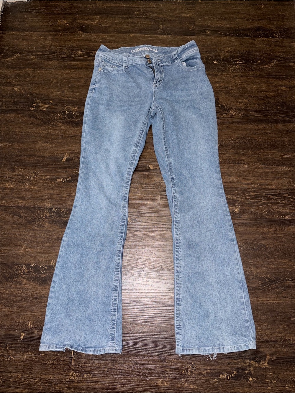 Copper Key Light Wash Flare Jeans — Classic Light Blue